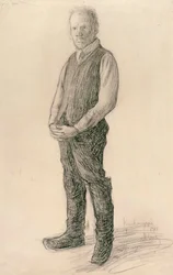 Ein stehender Bauer