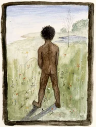 Junge auf der Wiese