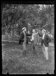 Paul und Hugo Simberg sowie Einar Relander im Niemenlauta-Park