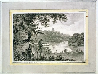 Visitenkarte von Humphrey Repton, graviert von Thomas Medland