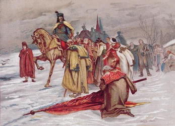 Rakoczi Ferenc verabschiedet sich von seinem Volk, als er im Februar 1711 ins Exil geht, ca. 1900