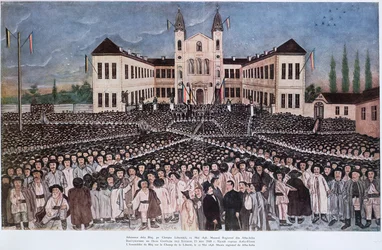 Die Versammlung der rumänischen Bauern in Blaj in Siebenbürgen am 15. Mai 1848