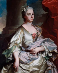 Porträt von Battina Raggi, Markgräfin von Brignole Sale (gestorben 1747)