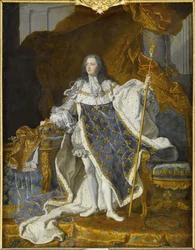 Porträt von Ludwig XV. in seiner königlichen Tracht