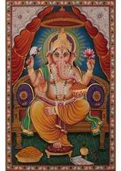 Thronender Lord Ganesha