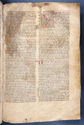Der Anfang der Geschichte von Halfdan dem Schwarzen, aus Flateyjarbok (Das Buch von Flatey) spätes 14. Jahrhundert