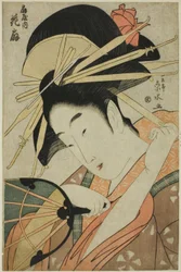 Die Kurtisane Hanaogi von Ogiya
