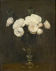 Stillleben mit Malmaison-Rosen, 19. Jahrhundert