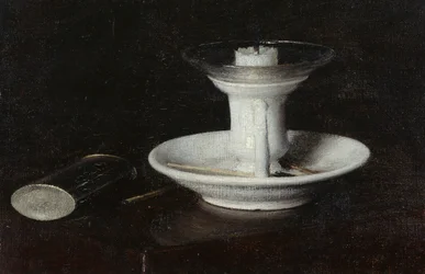 Weißer Kerzenhalter, 1870