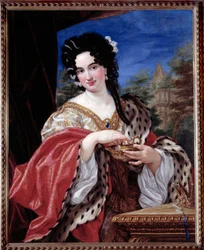 Porträt einer Dame im Cleopatra-Kostüm
