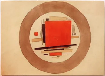 Projekt einer suprematischen Bemalung für Porzellan