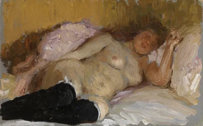 Natalia Nordman schlafend, 1900er