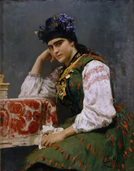 Porträt von Sofia Dragomirova-Lukomskaya, 1889