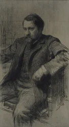 Porträt des Malers Valentin Alexandrowitsch Serow 1865-1911, 1901