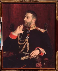 Porträt des Dichters K.R. (Großfürst Konstantin Konstantinovich von Russland) (1858-1915)