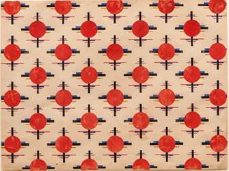 Suprematistisches Muster. Stoffdesign, ca. 1921