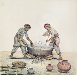 Zuckerherstellung, Bombay, ca. 1873