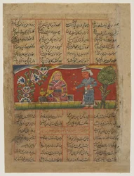 Ein Paar unterhält sich, ca. 1450