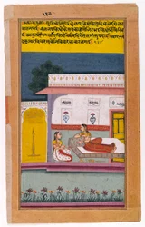 Eine Nayika erwartet ihren Liebhaber, Bikaner, Rajasthan