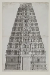 Ein zwölfstöckiger Gopuram