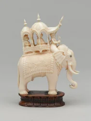 Schwarzer König, Schachfigur, Indien, um 1820