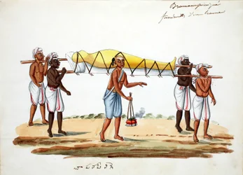 Brahmanische Trauerprozession