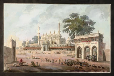 Chandi Chauk und Munny Begums Moschee, Murshidabad, ca. 1795