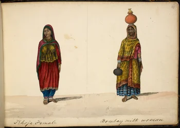 Khoja-Frau; Bombay-Milchverkäufer