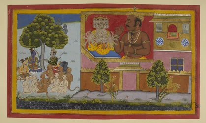 Kumbhakarna prahlt mit dem Sieg; Rama plant, seine furchterregende Präsenz zu kontern
