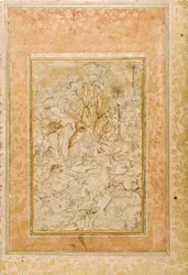 Majnun in der Wildnis, ca. 1595