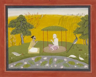 Markandeya verweist Jaimuni auf die vier weisen Vögel, ca. 1800-20