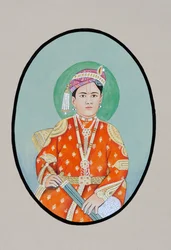Miniaturmalerei von Maharaja Ganga Singh Bikaner