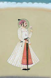 Miniaturmalerei von Maharana Amar Singh Udaipur