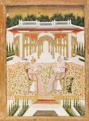 Nawab Mir Alam Bahadur und Raja Chandu Lal Bahadur, ca. 1800