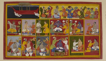 Rāmas Krönungsvorbereitungen beginnen; Puṣpaka kehrt zu Kubera zurück
