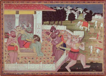 Der Asura Kumbha und sein Hof der Dämonen, ca. 1800