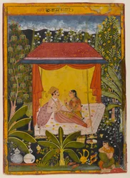 Unidentifizierte Seite aus einer verstreuten Nayika-Serie, ca. 1650-1660