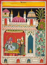 Vilaval Ragini, aus einem Ragamala, ca. 1680