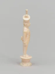 Weißer Bauer, Schachfigur, Indien, ca. 1820