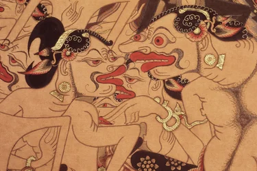 Detail einer Wayang Beber Rolle