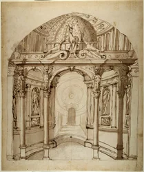 Innenansicht des Palastes, um 1611