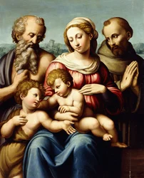 Die Madonna und das Kind mit dem kleinen Johannes dem Täufer