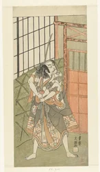 Schauspieler Matsumoto Koshiro III in der Rolle von Soga no Goro
