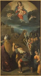 Kaiser Heraklius bringt das Wahre Kreuz nach Jerusalem zurück