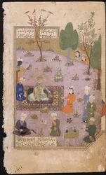 Khusraw beim Festmahl, 1431