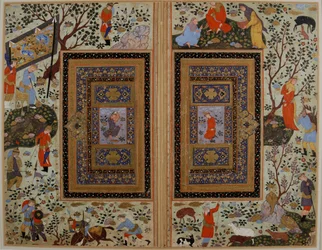 Doppelseite. Iran, Isfahan, frühes 17. Jahrhundert