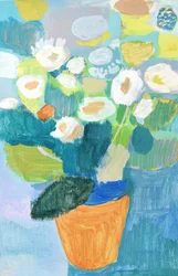 Bunte Topfblumen
