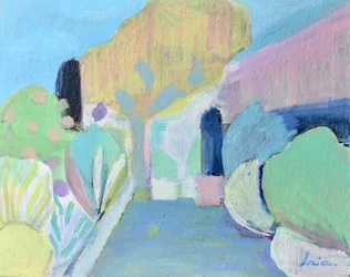 Pastell Gartenweg