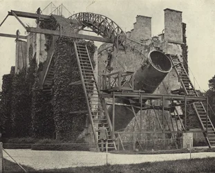 Das Große Rosse-Teleskop, Birr Castle, Kings County (s/w Foto)