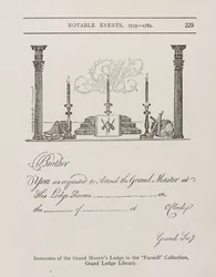 Einladung der Großmeisterloge, Mitte 1700er